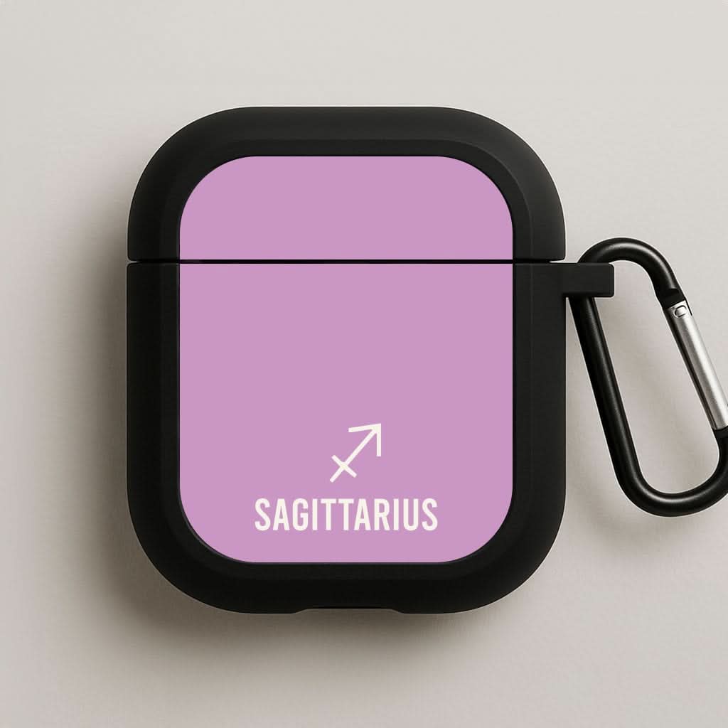Sagittarius Pastel Zodiac Black AirPods Case