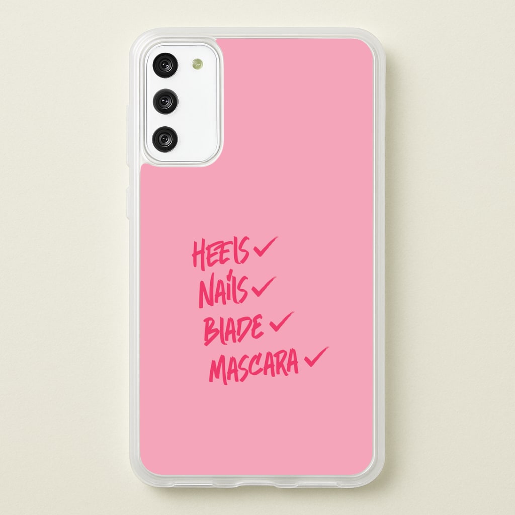 Heels, Nails, Blade, Mascara Galaxy S20 Case
