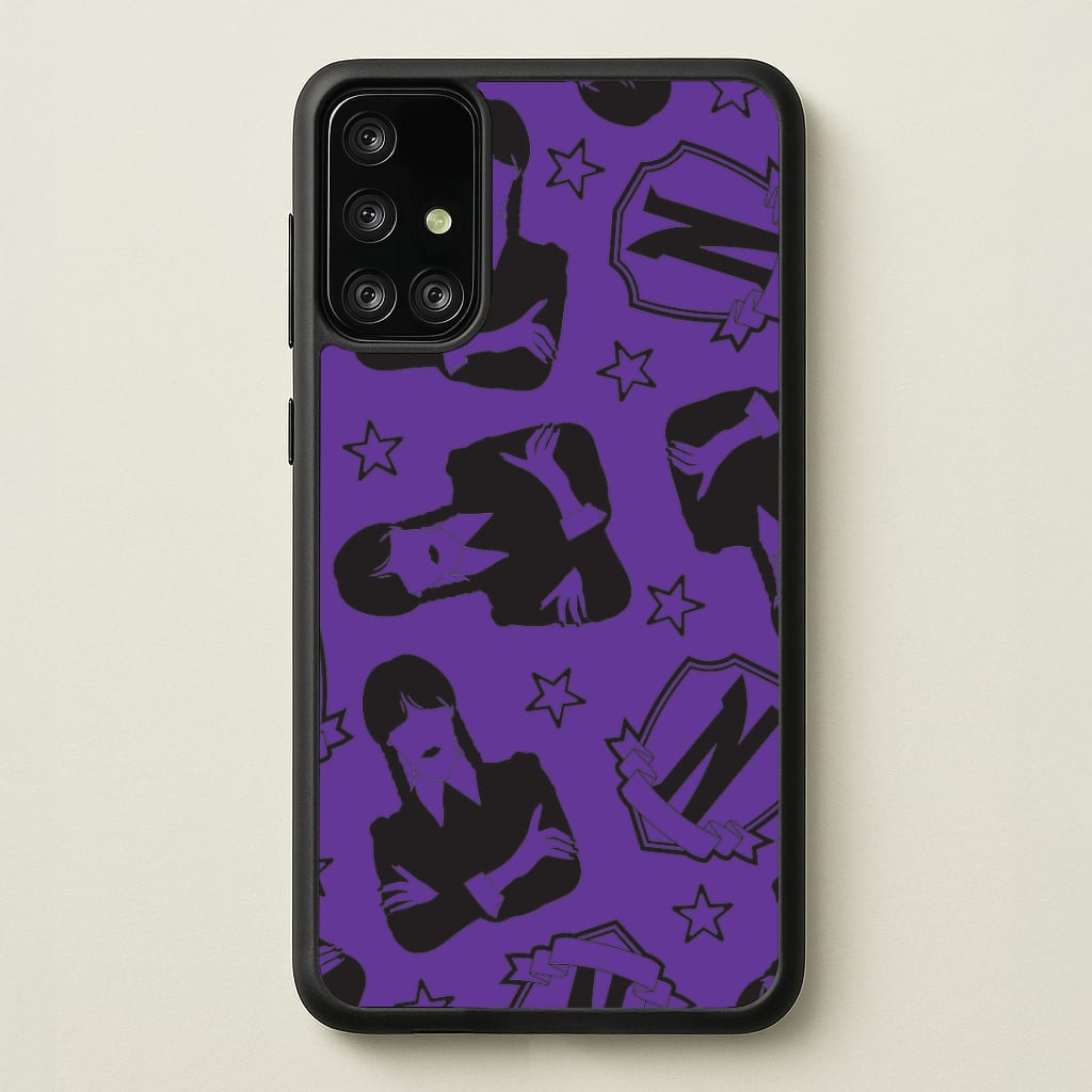Wednesday Pattern Galaxy A71 Case