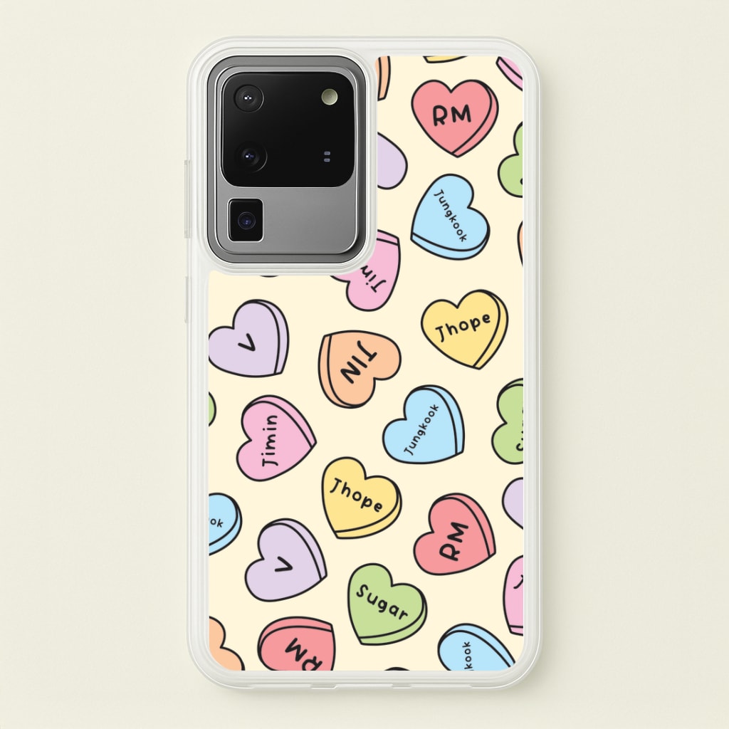 K-Pop Band Members Love Hearts Pattern Galaxy S20 Ultra Case