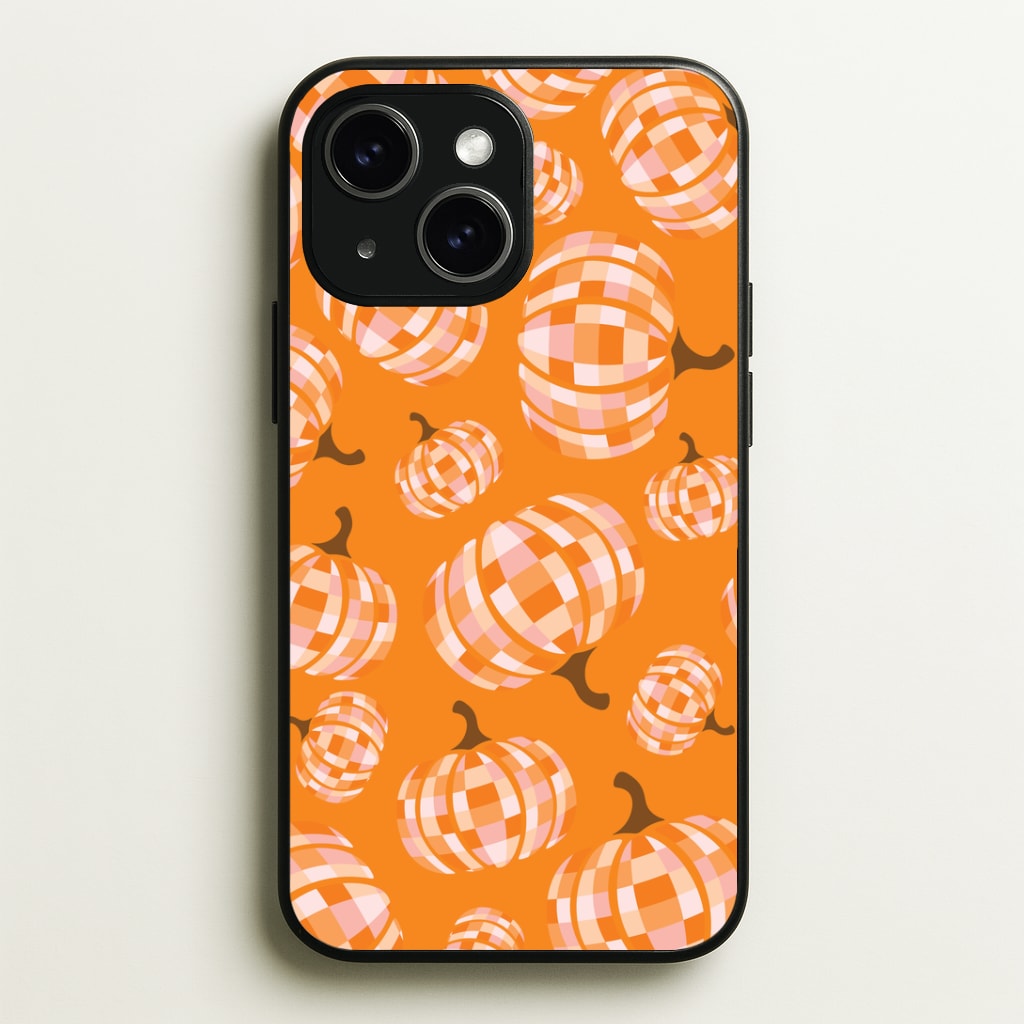 Disco Pumpkins Pattern iPhone 14 Plus Case