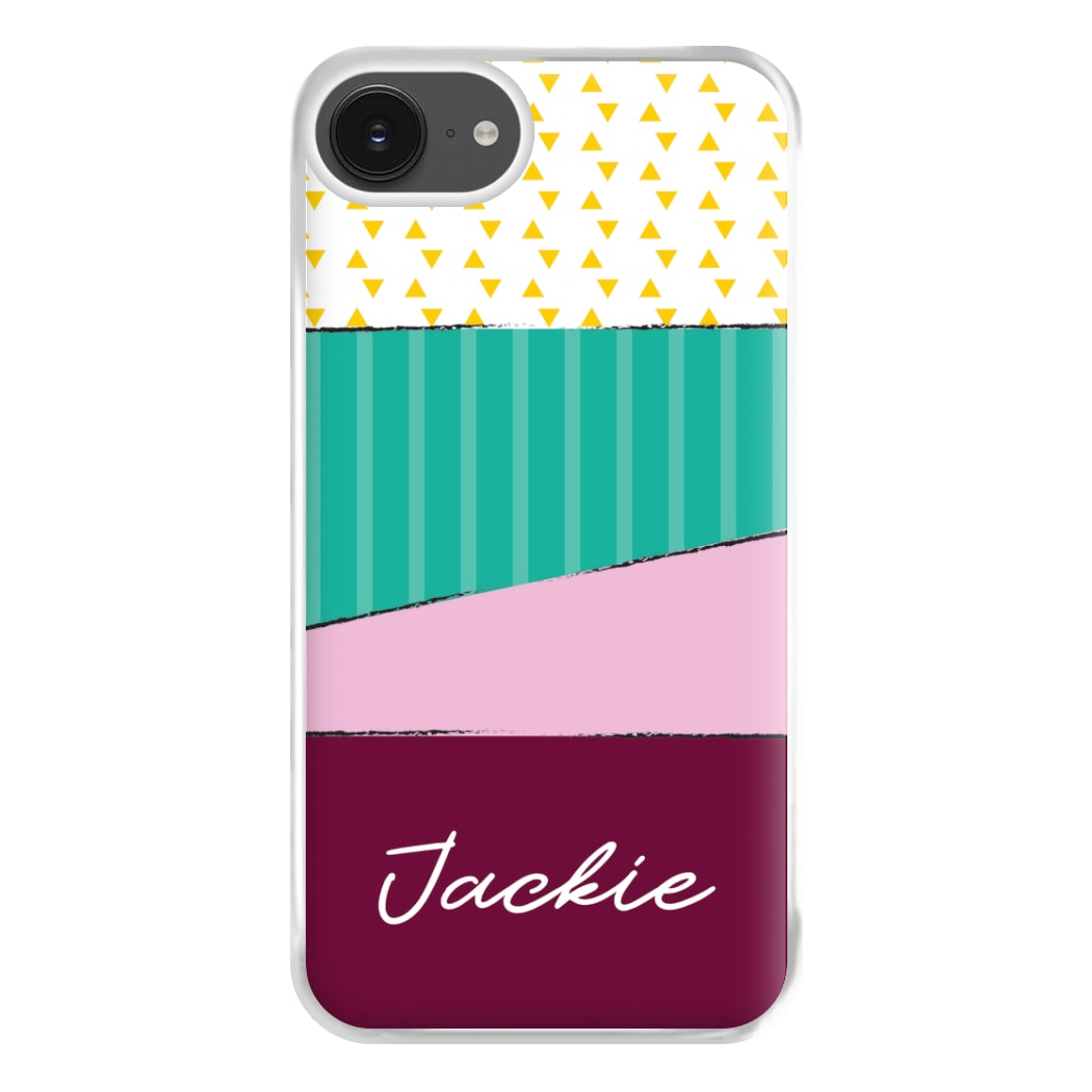 Geometric Patterns Personalised Name iPhone 16e Case
