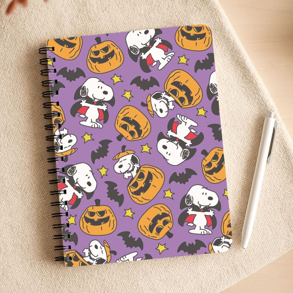 Cartoon Beagle Halloween Pattern Notepad