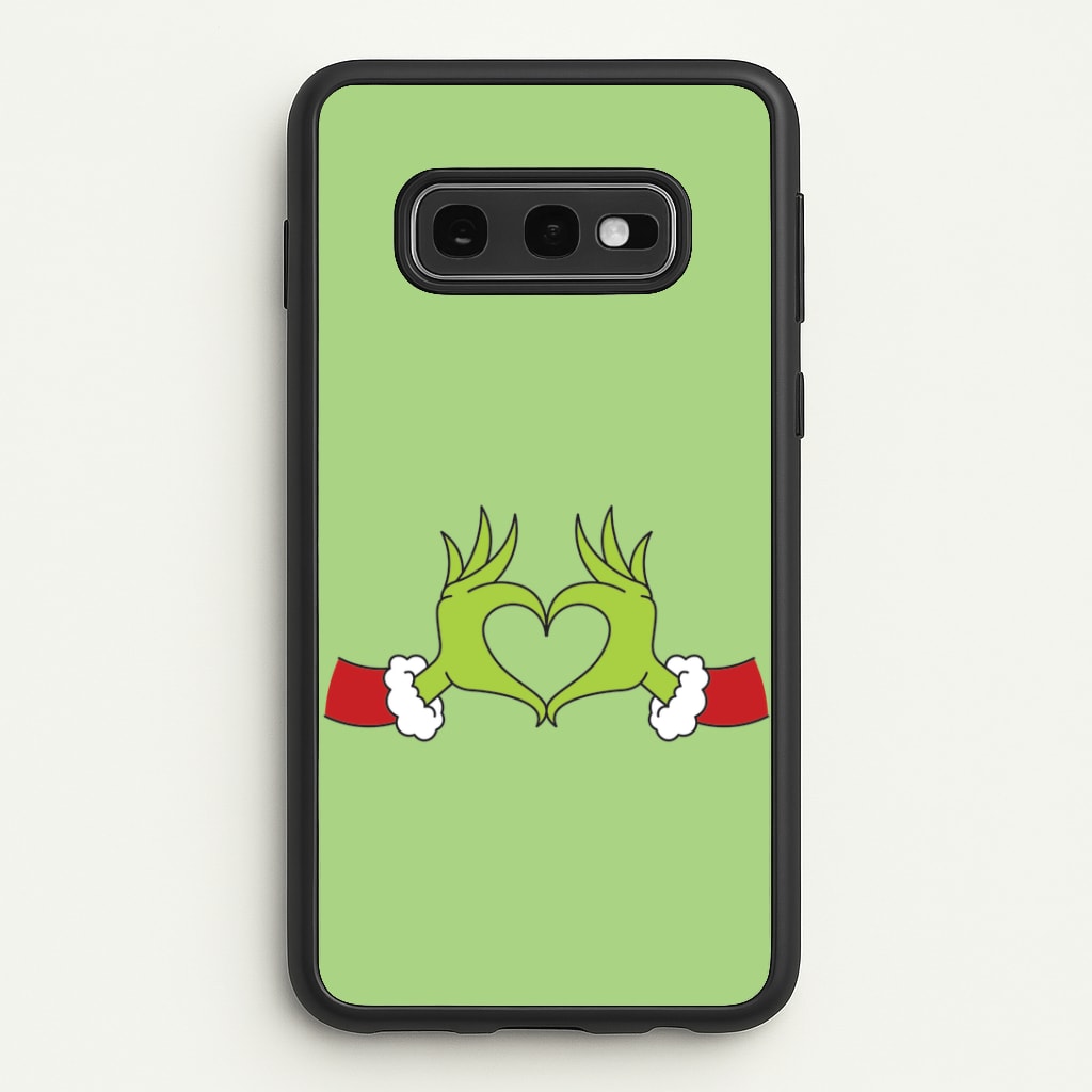 Christmas Green Heart Galaxy S10e Case