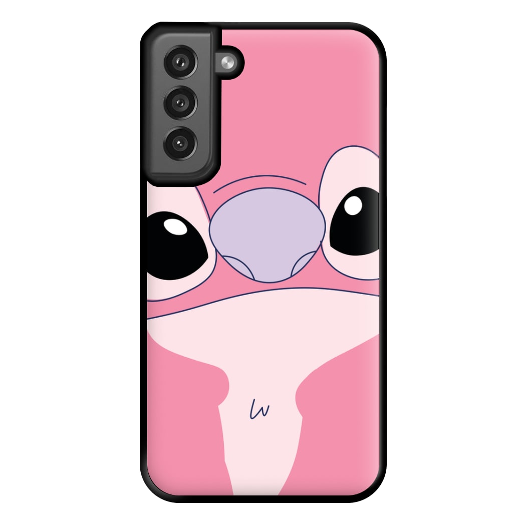 Cute Pink Alien Face Galaxy S21FE Case