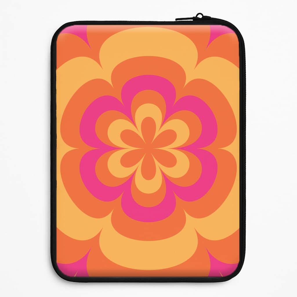 Sunset Trippy Flower Pattern Universal Laptop Sleeve