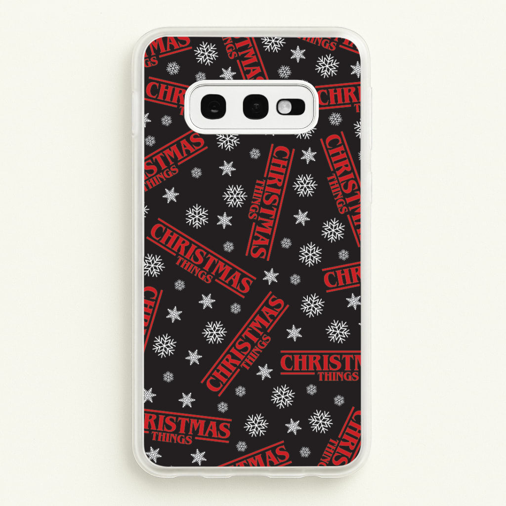Christmas Things Snowflake Pattern Galaxy S10e Case