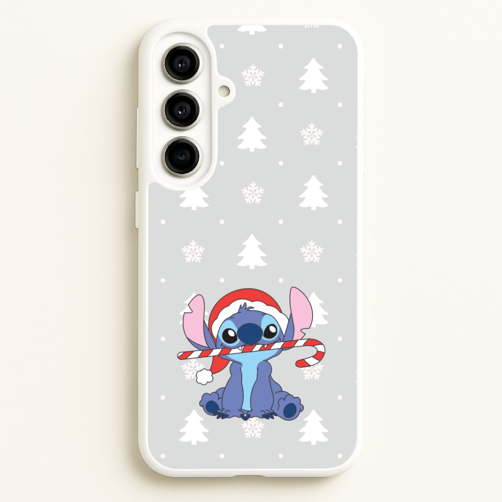 Cute Blue Alien Candycane Galaxy A56 Case