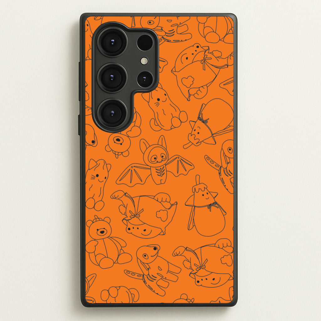 Halloween Plushies Pattern I - Halloween Galaxy S25 Ultra Case