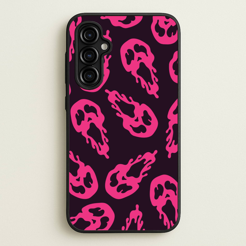 Trippy Ghost Face Pattern Galaxy A54 Case