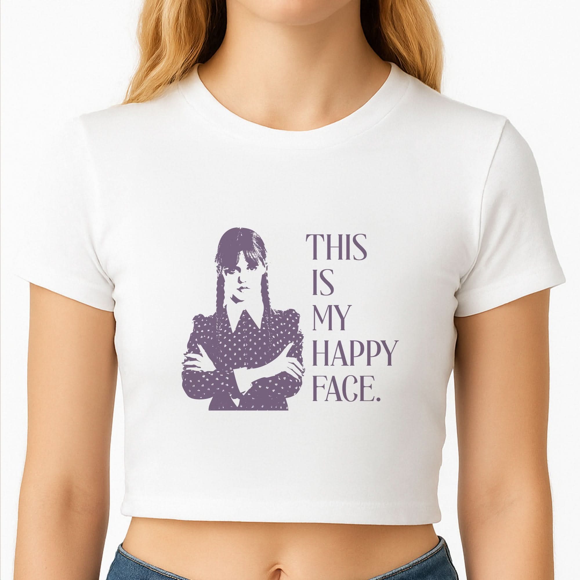 This Is My Happy Face Crop Top