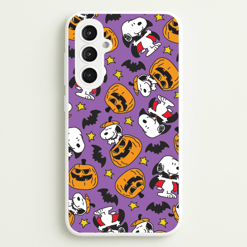 Cartoon Beagle Halloween Pattern Galaxy S23FE Case