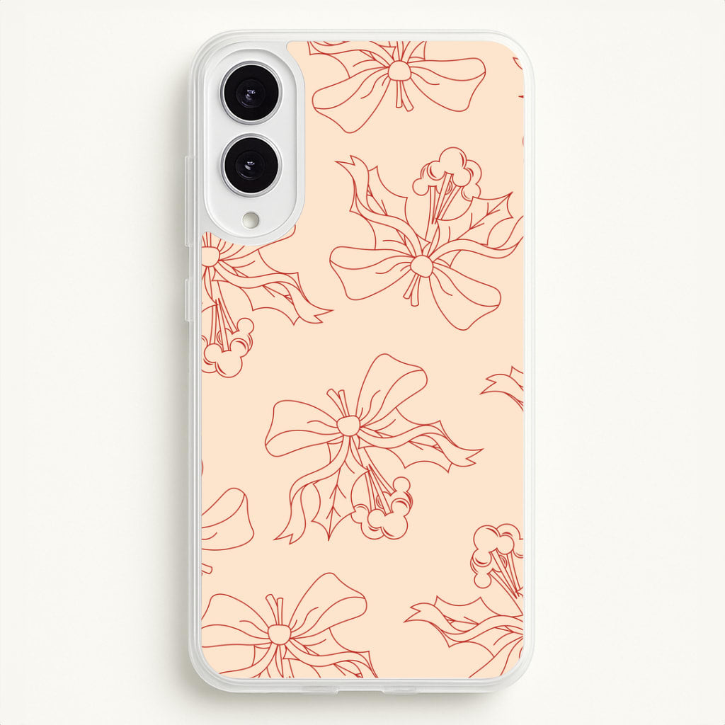 Cartoon Mouse Holly Pattern Galaxy S25 Edge Case