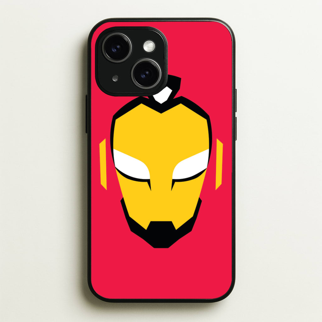 Metal Heart Hero Face iPhone 15 Plus Case