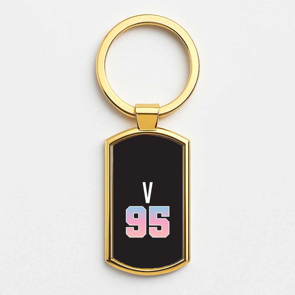 V 95 Gold Keyring