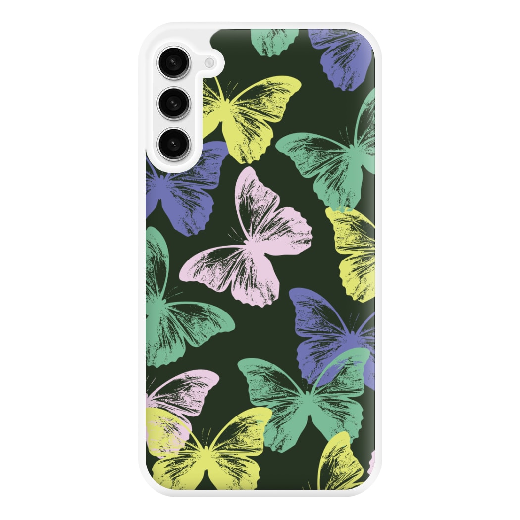 Colourful Butterfly Stamps Pattern Galaxy S23FE Case