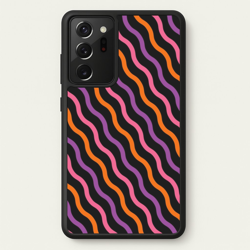 Wavy Abstract Halloween Pattern Galaxy Note 20 Ultra Case
