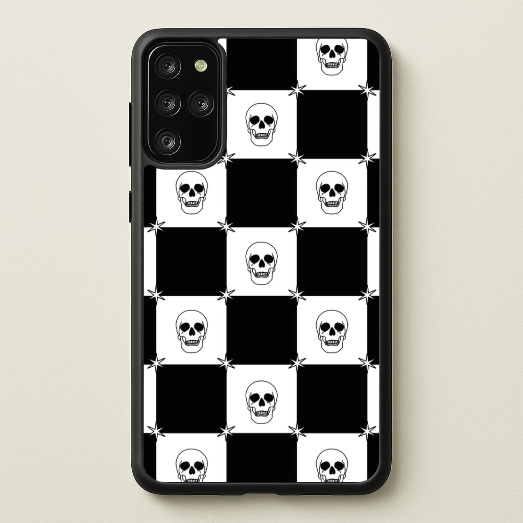 Checkered Skulls Pattern Galaxy S20 Plus Case