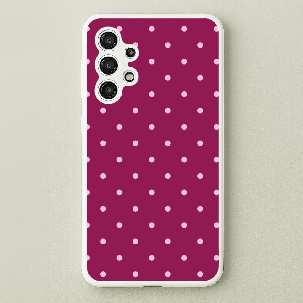 Raspberry Polka Dots Galaxy A13 Case
