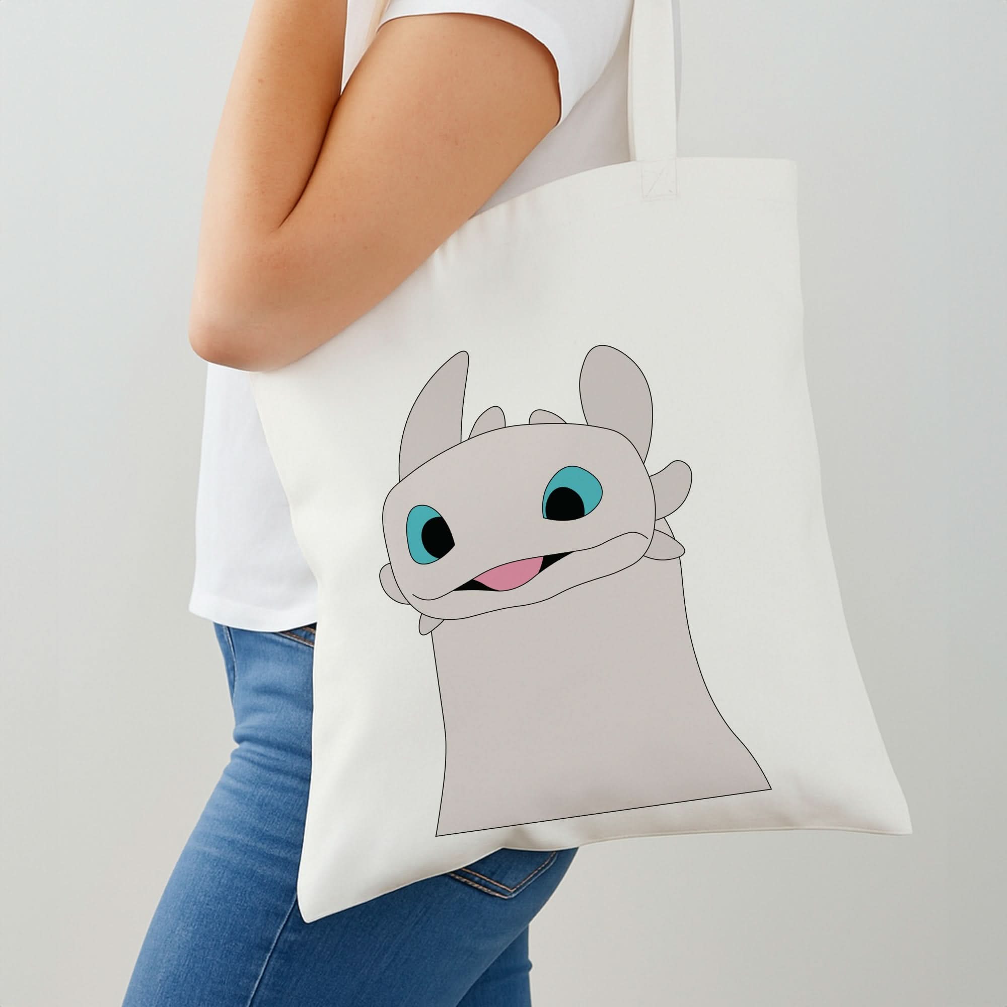 White Fury Dragon Shoulder Bag