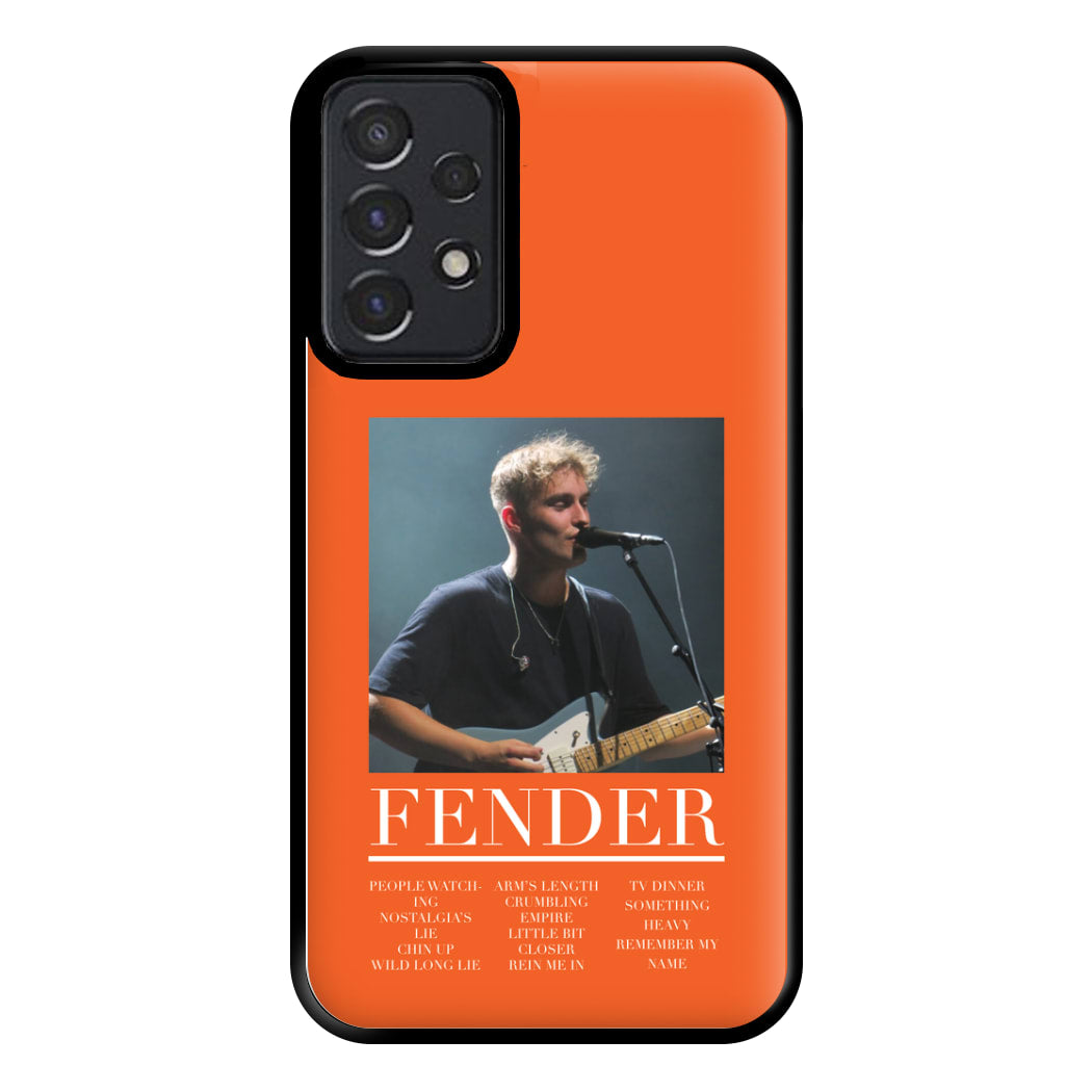 Fender Orange Song List Galaxy A52 / A52s Case