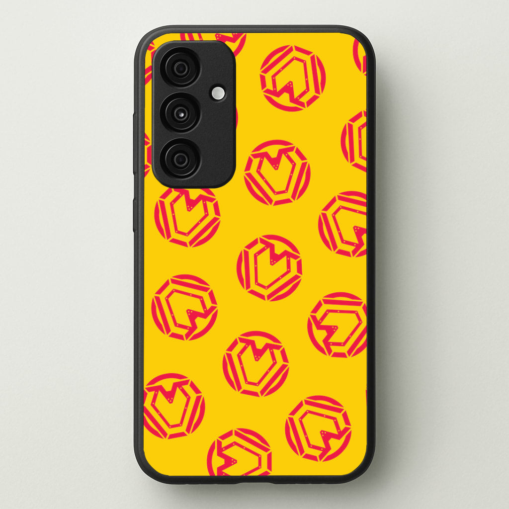 Metal Heart Pattern Galaxy A55 Case