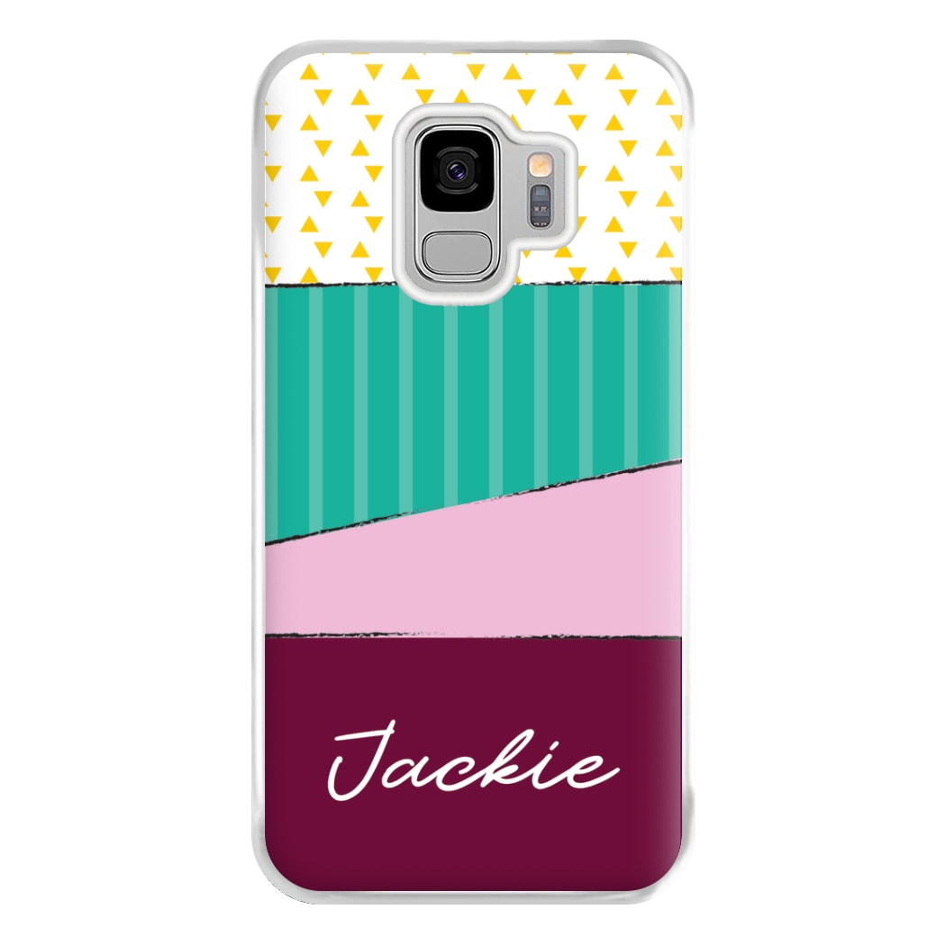 Geometric Patterns Personalised Name Galaxy S9 Plus Case