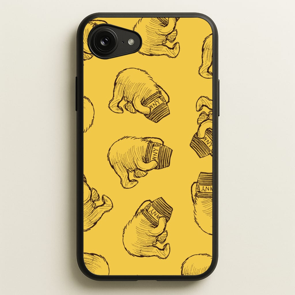 Winnie Honey Pot Pattern iPhone 16e Case