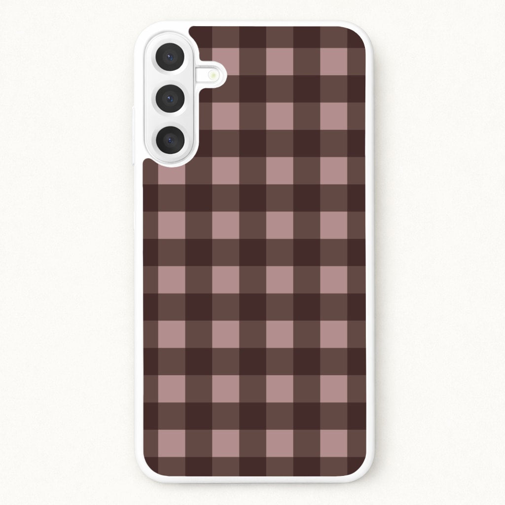 Chocolate Gingham Galaxy A26 Case