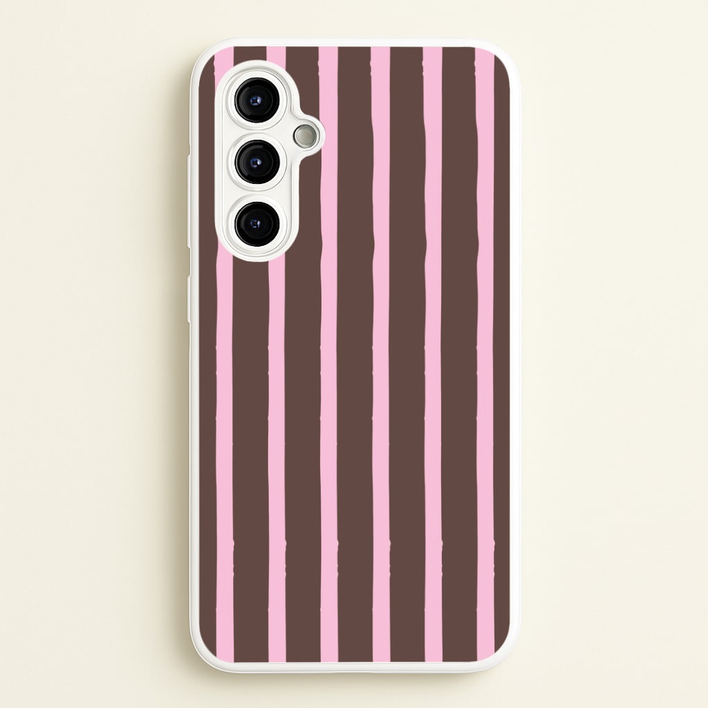 Chocolate & Strawberry Stripes Galaxy A54 Case