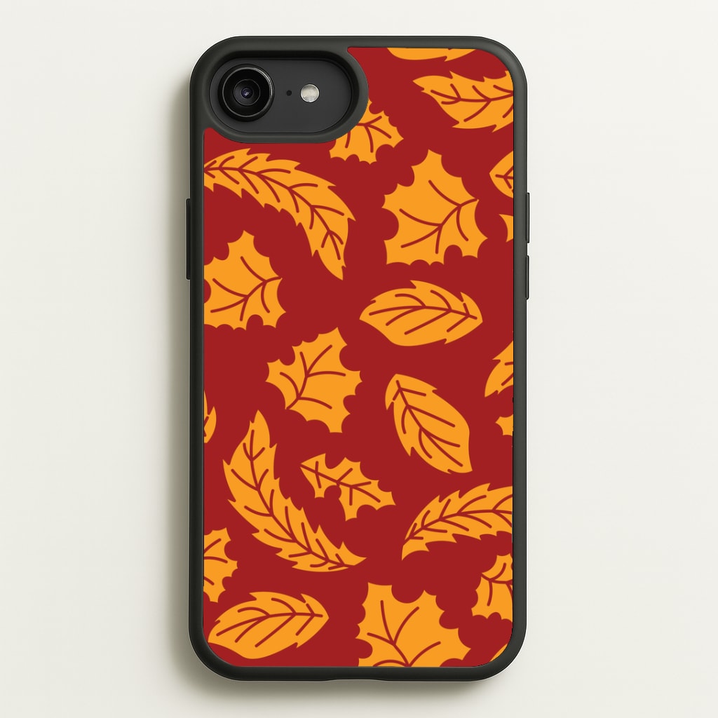 Orange Leaves Pattern iPhone 6 Plus / 7 Plus / 8 Plus Case