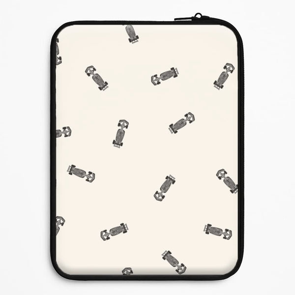 Race Cars Pattern Off White Universal Laptop Sleeve