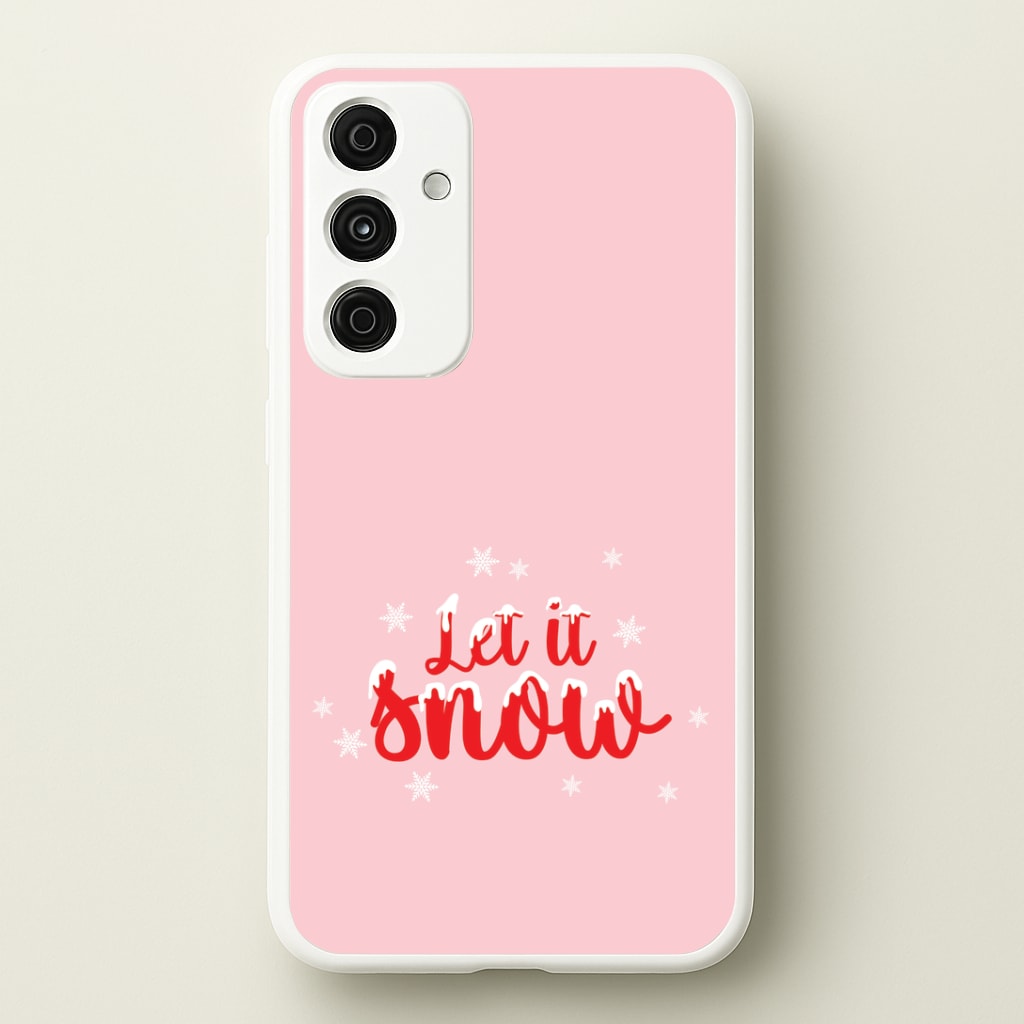 Let It Snow Snowflakes Galaxy A55 Case