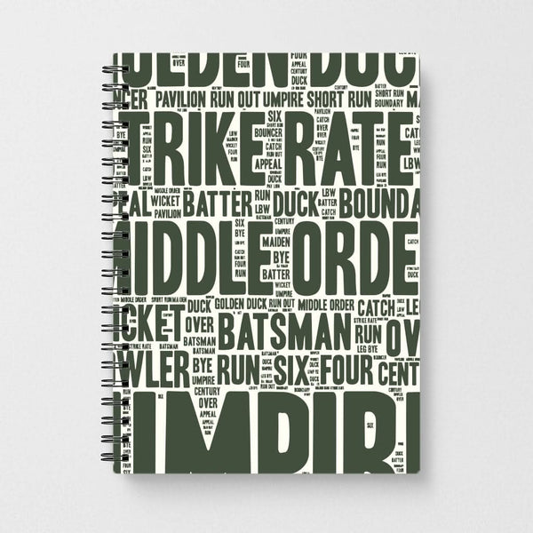 Cricket Wordscape Notebook