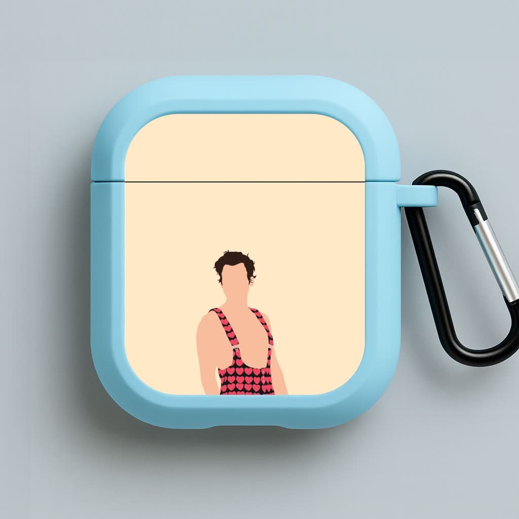 Harry Heart Jumpsuit Blue AirPods Case