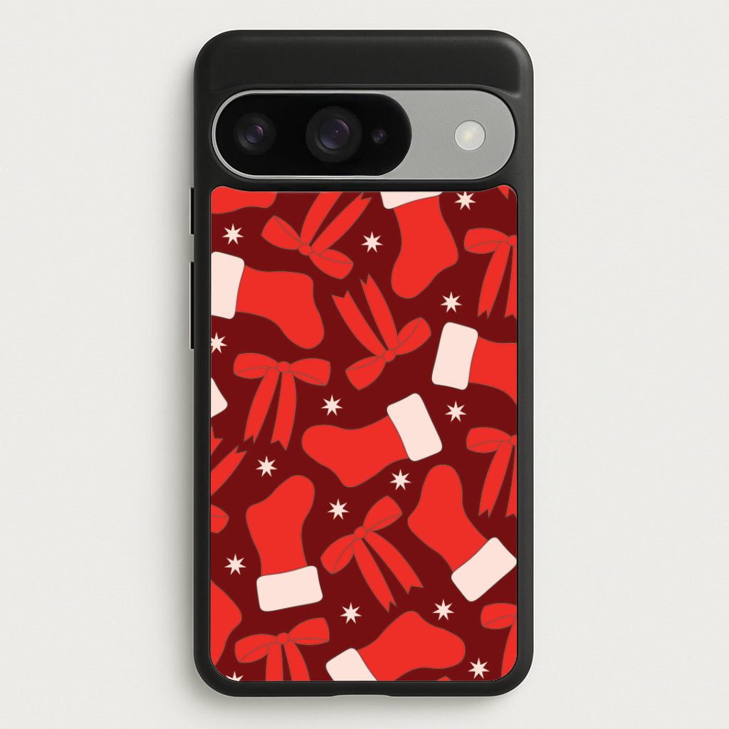 Stockings And Bows Pattern Google Pixel 10 / 10 Pro Case