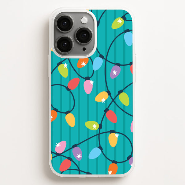 Funky Christmas Lights Pattern iPhone 16 Pro Max Case