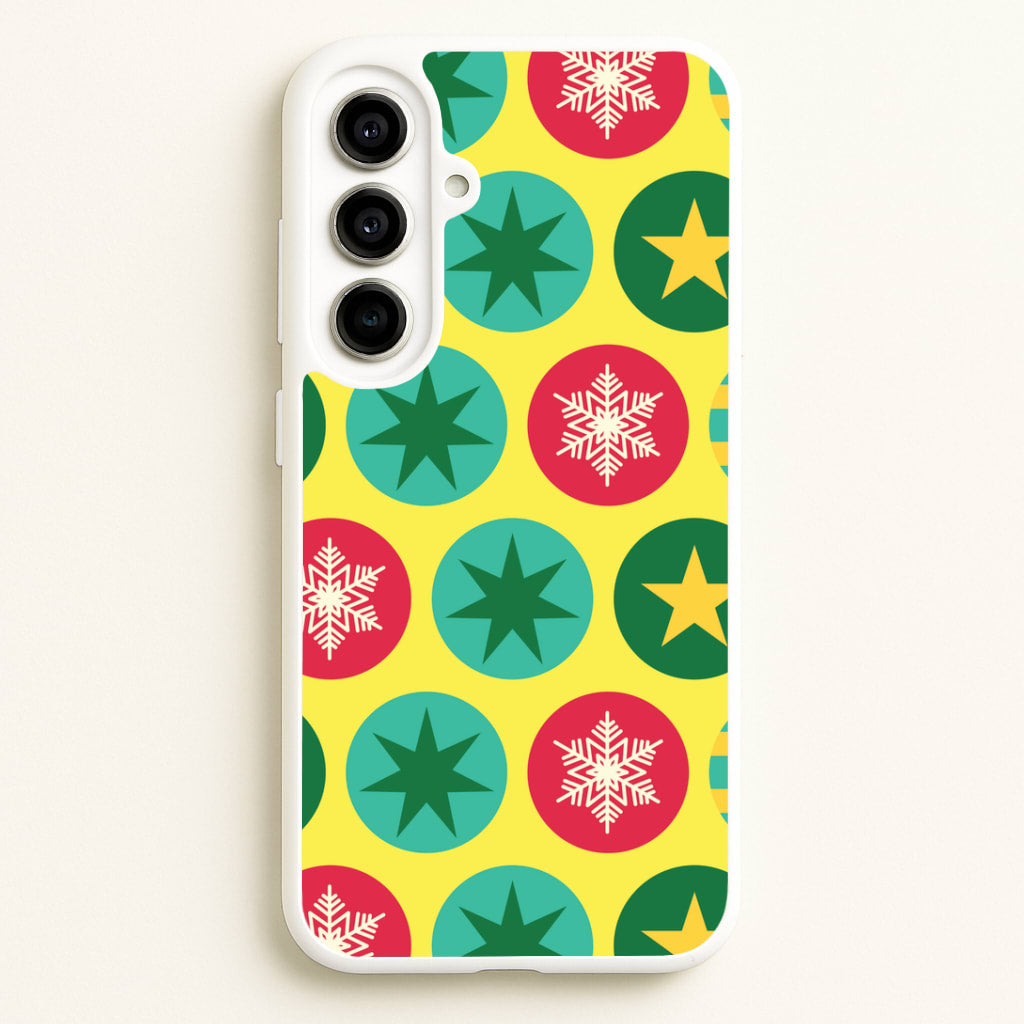 Colourful Abstract Baubles Christmas Pattern Galaxy A56 Case