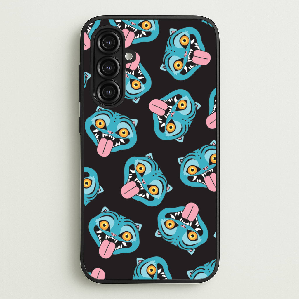 Demon Cat Pattern Galaxy A16 Case