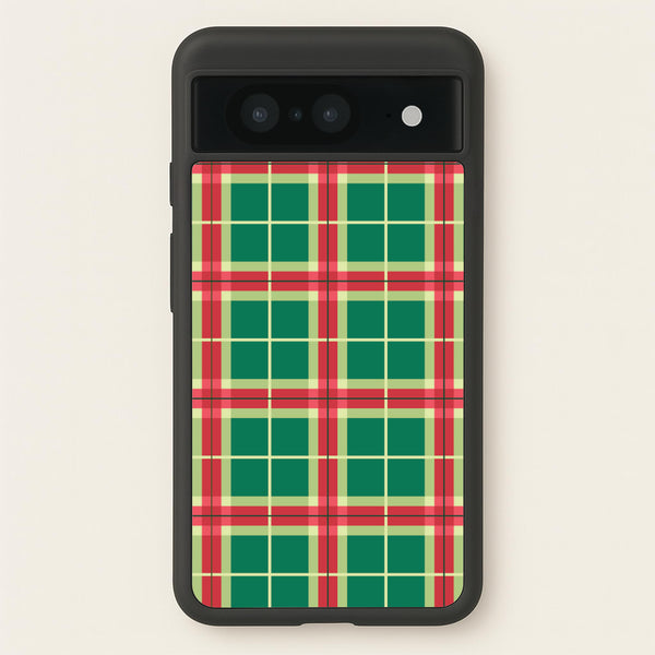 Red And Green Tartan II Christmas Pattern Google Pixel 8 Case