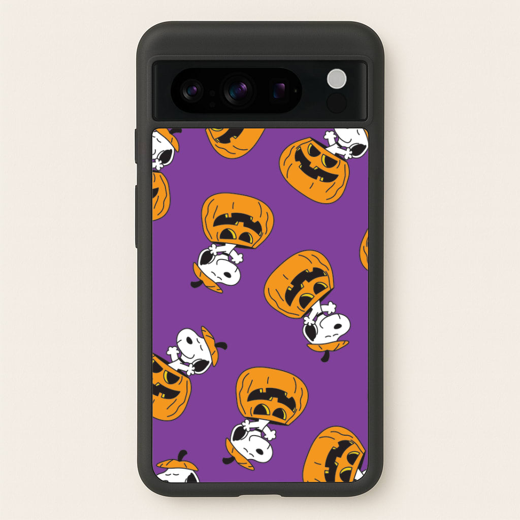 Cartoon Beagle Pumpkin Pattern Google Pixel 8 Pro Case