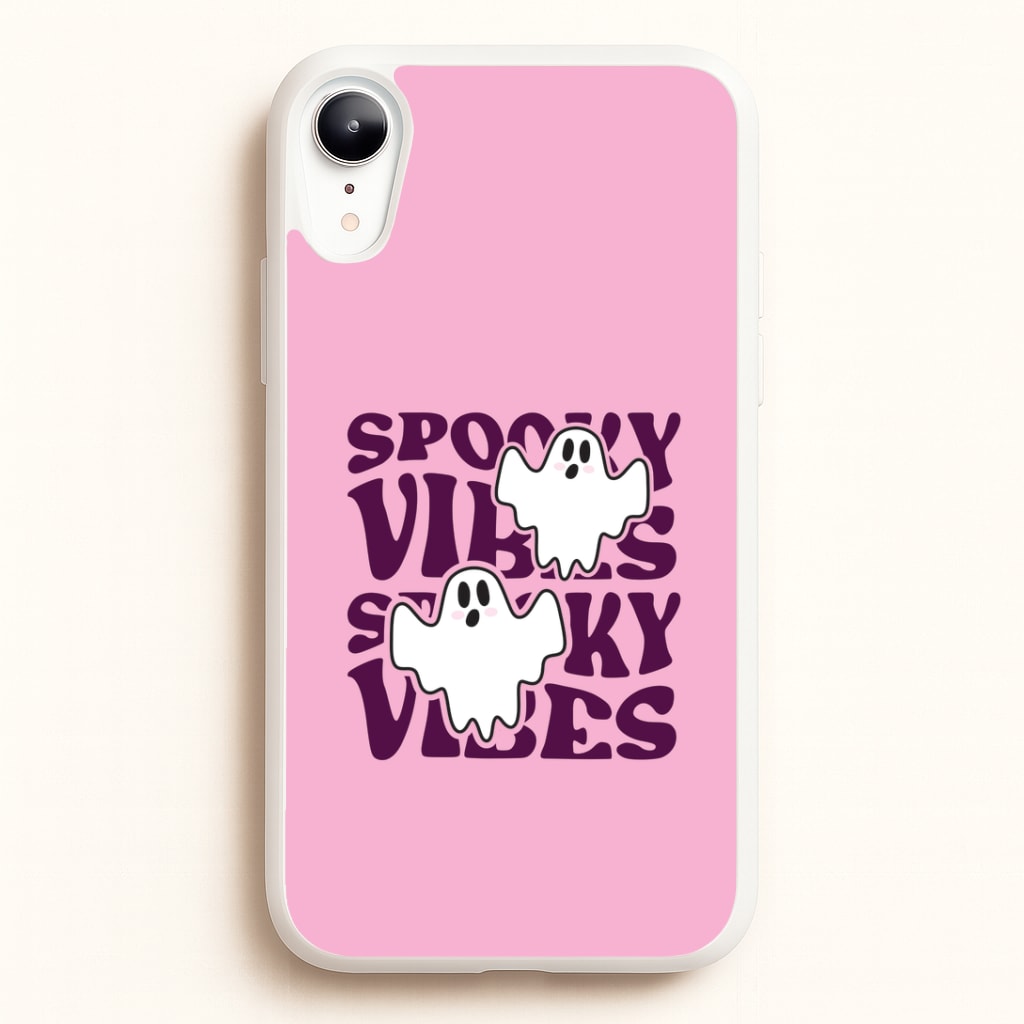 Spooky Vibes Pink iPhone XR Case