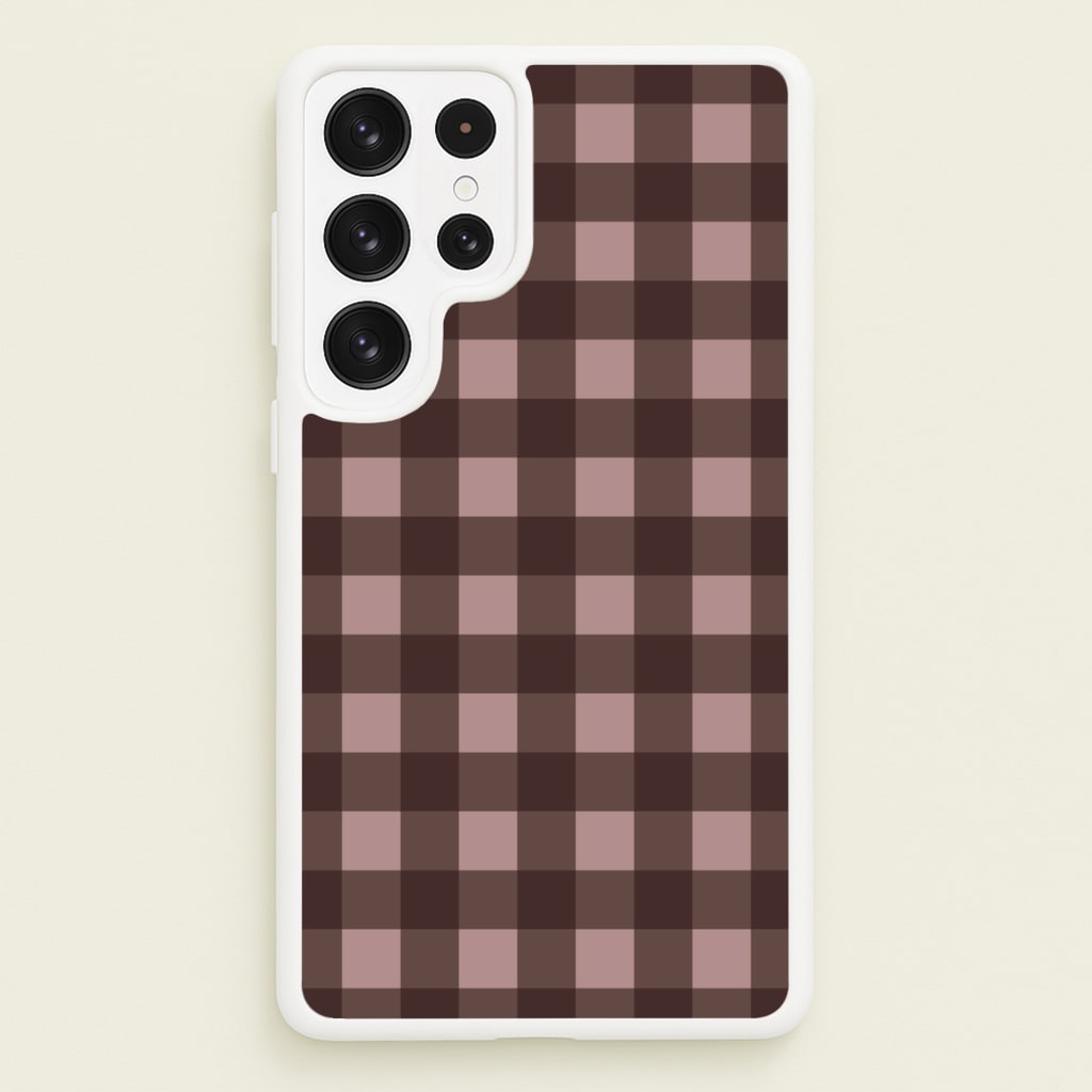 Chocolate Gingham Galaxy S23 Ultra Case