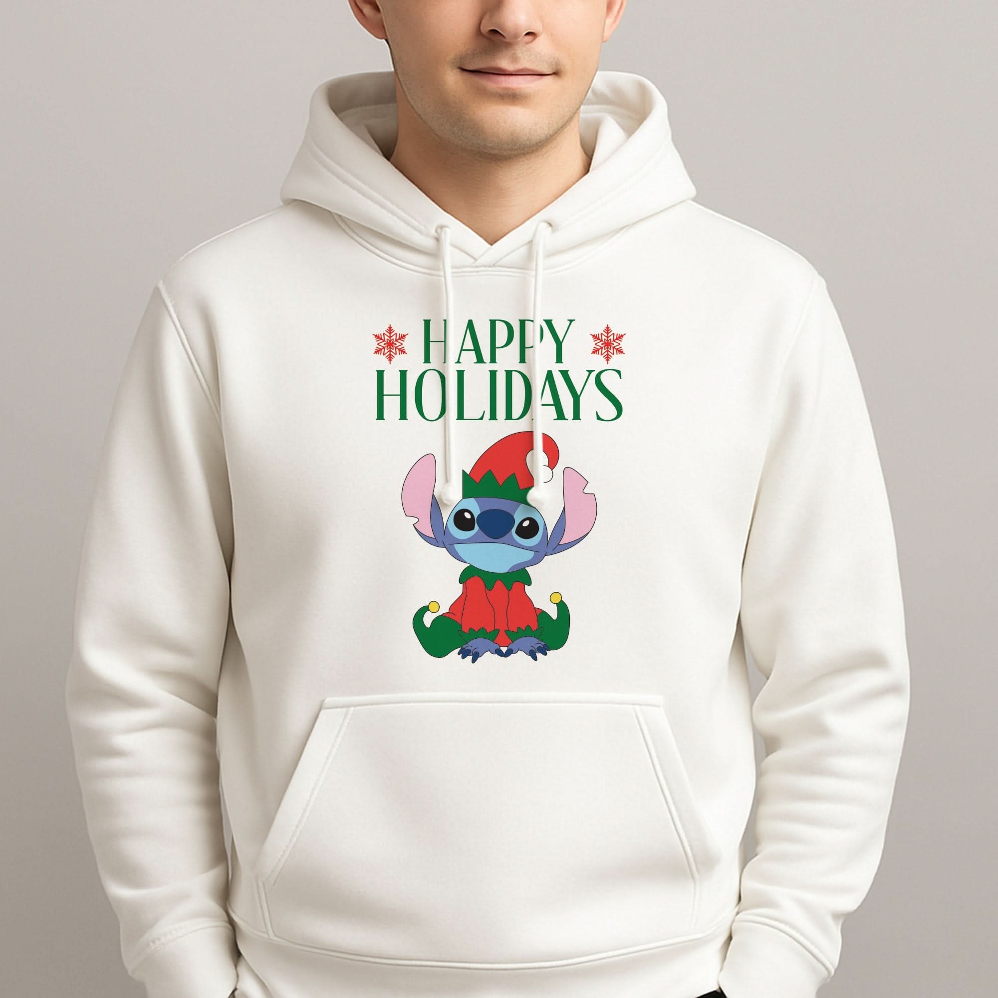 Cute Blue Alien Elf Mens Hoodie