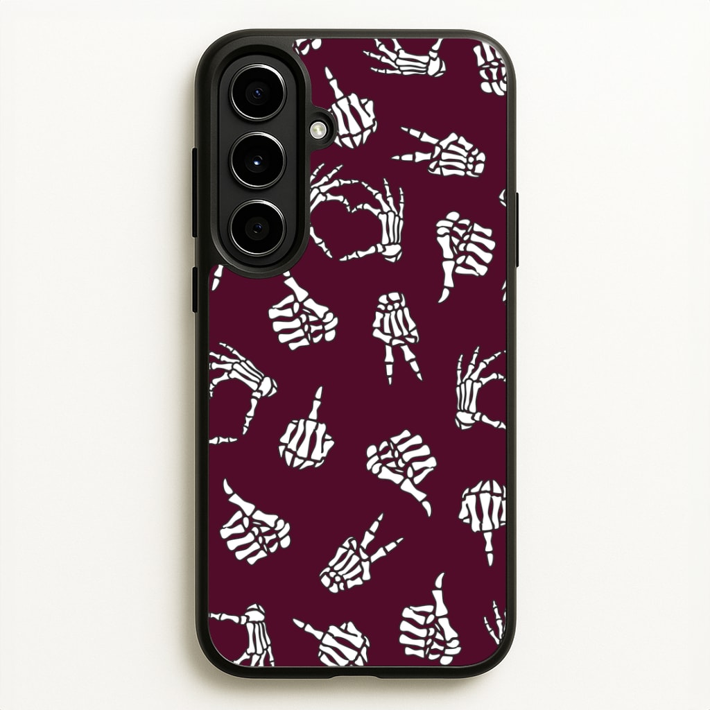 Skeleton Hands Pattern Galaxy A56 Case