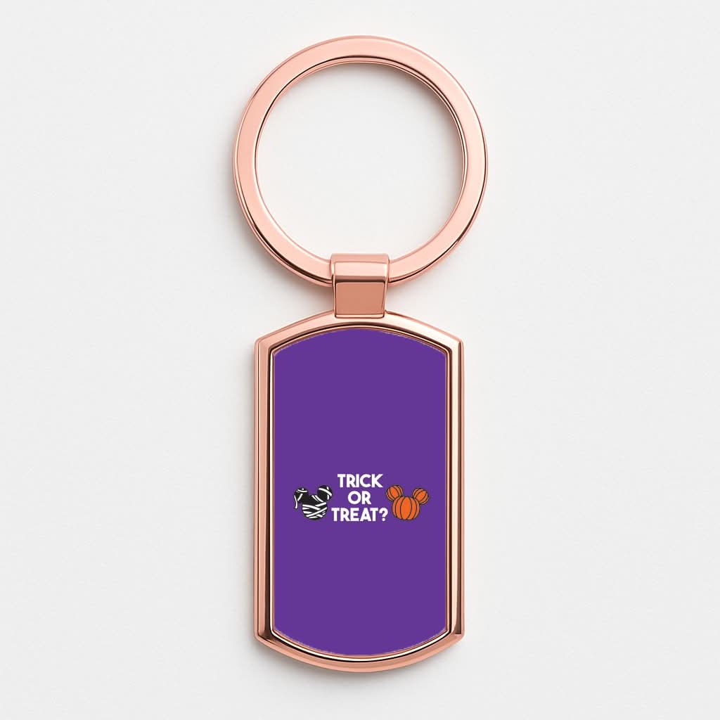 Trick Or Treat Mouse Rose Gold Keyring