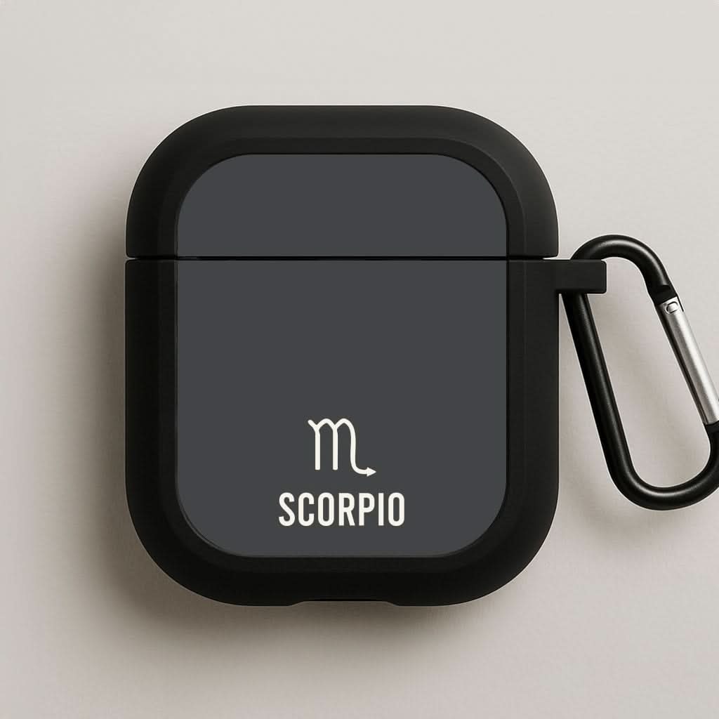 Scorpio Pastel Zodiac Black AirPods Case