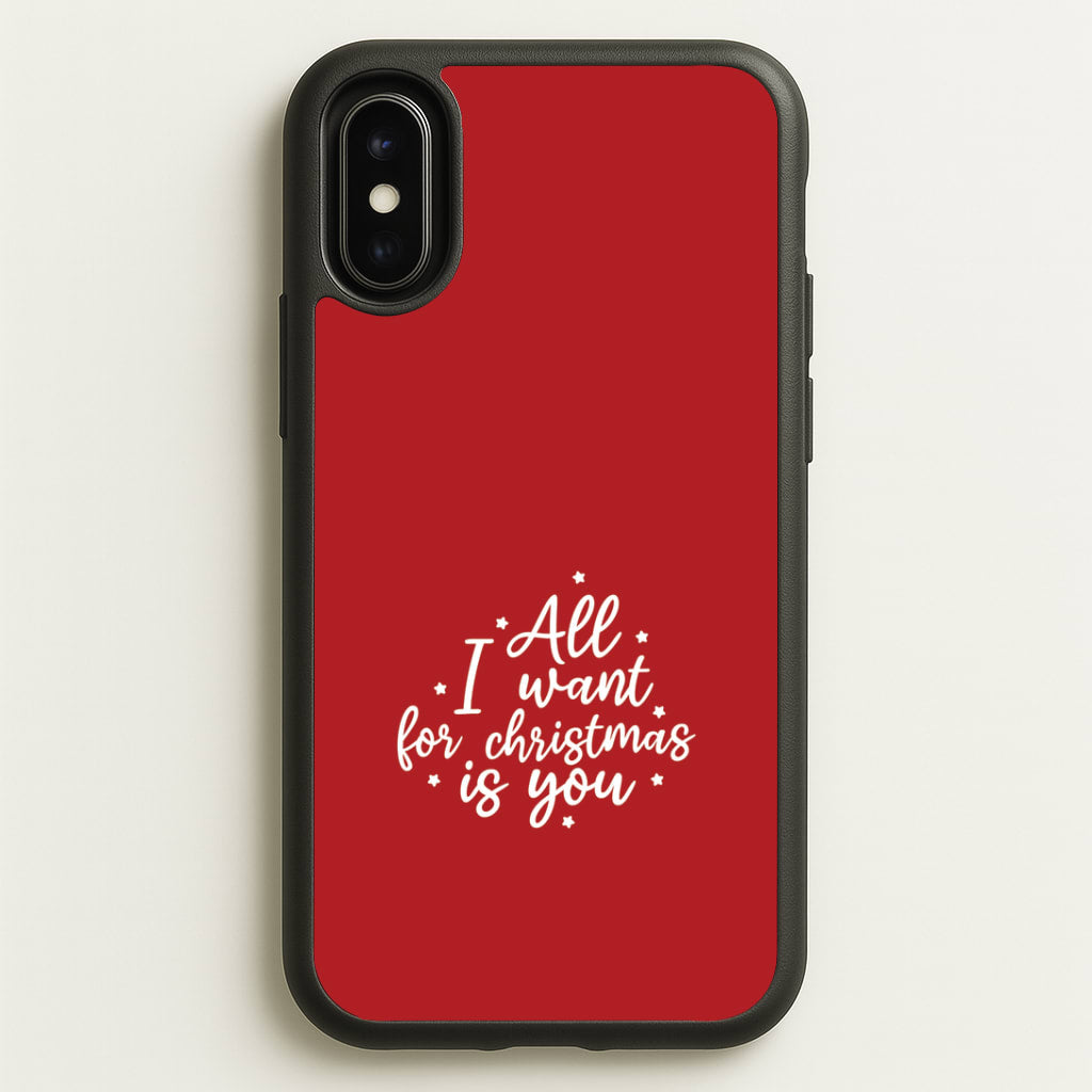 All I Want For Christmas Is You Stars iPhone X / XS Case