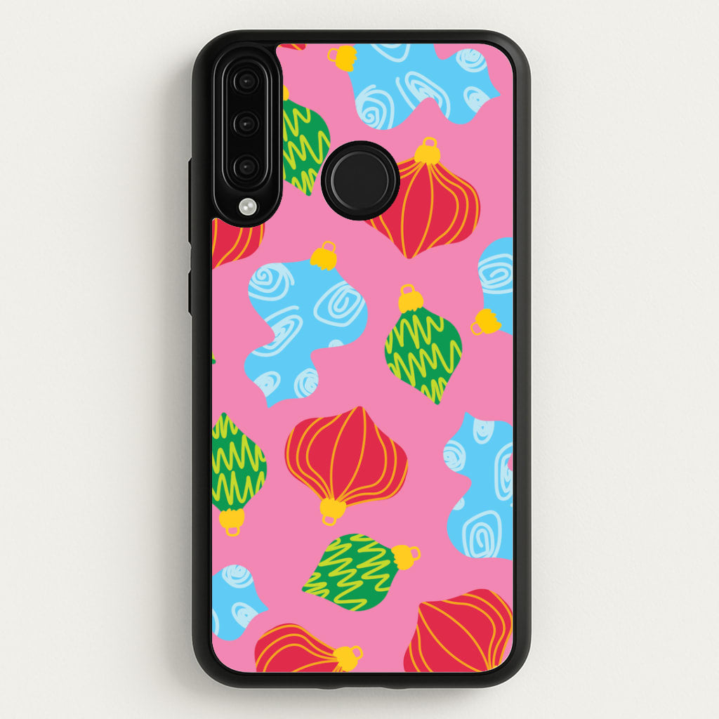 Abstract Christmas Baubles Pattern Huawei P30 Lite Case