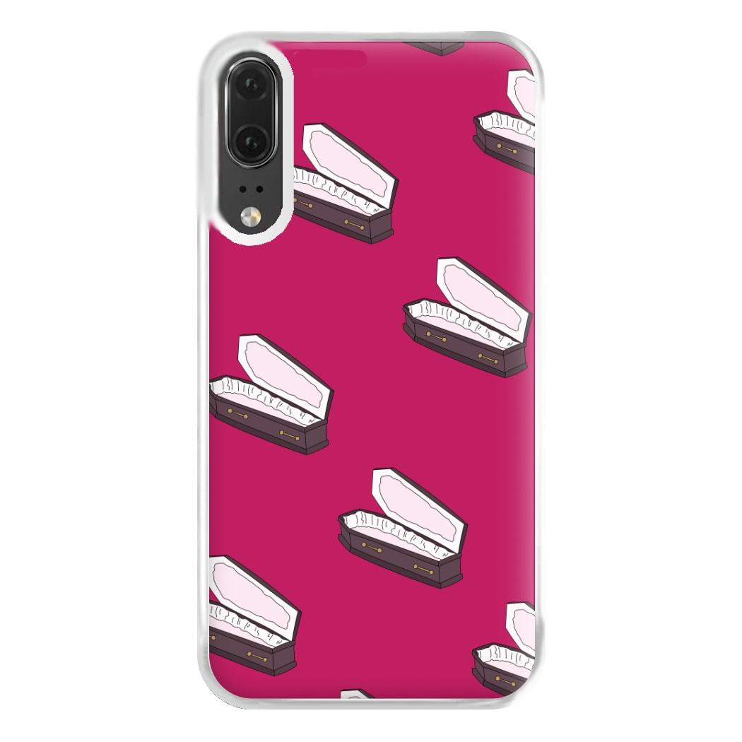 Bright Pink Coffin Pattern Huawei P20 Case